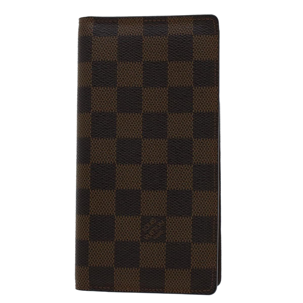 LOUIS VUITTON Damier Ebene Porte Valeurs Cartes Credit Billfold N61823 LV 51117