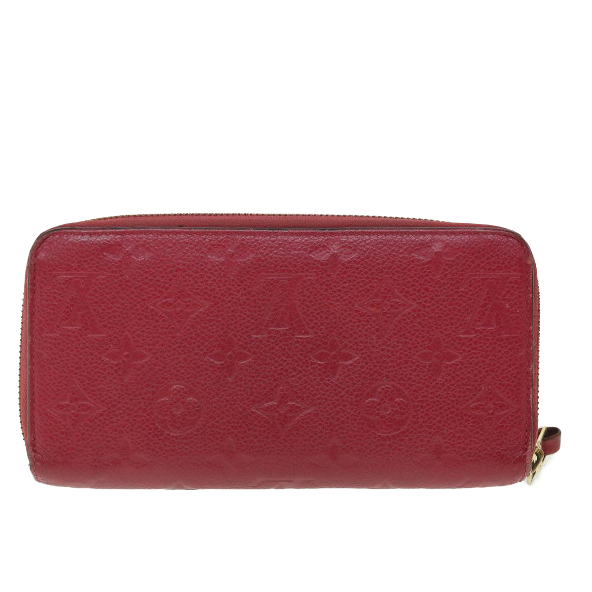 LOUIS VUITTON Monogram Empreinte Zippy Wallet Wallet Bordeaux M60549 Auth 51241