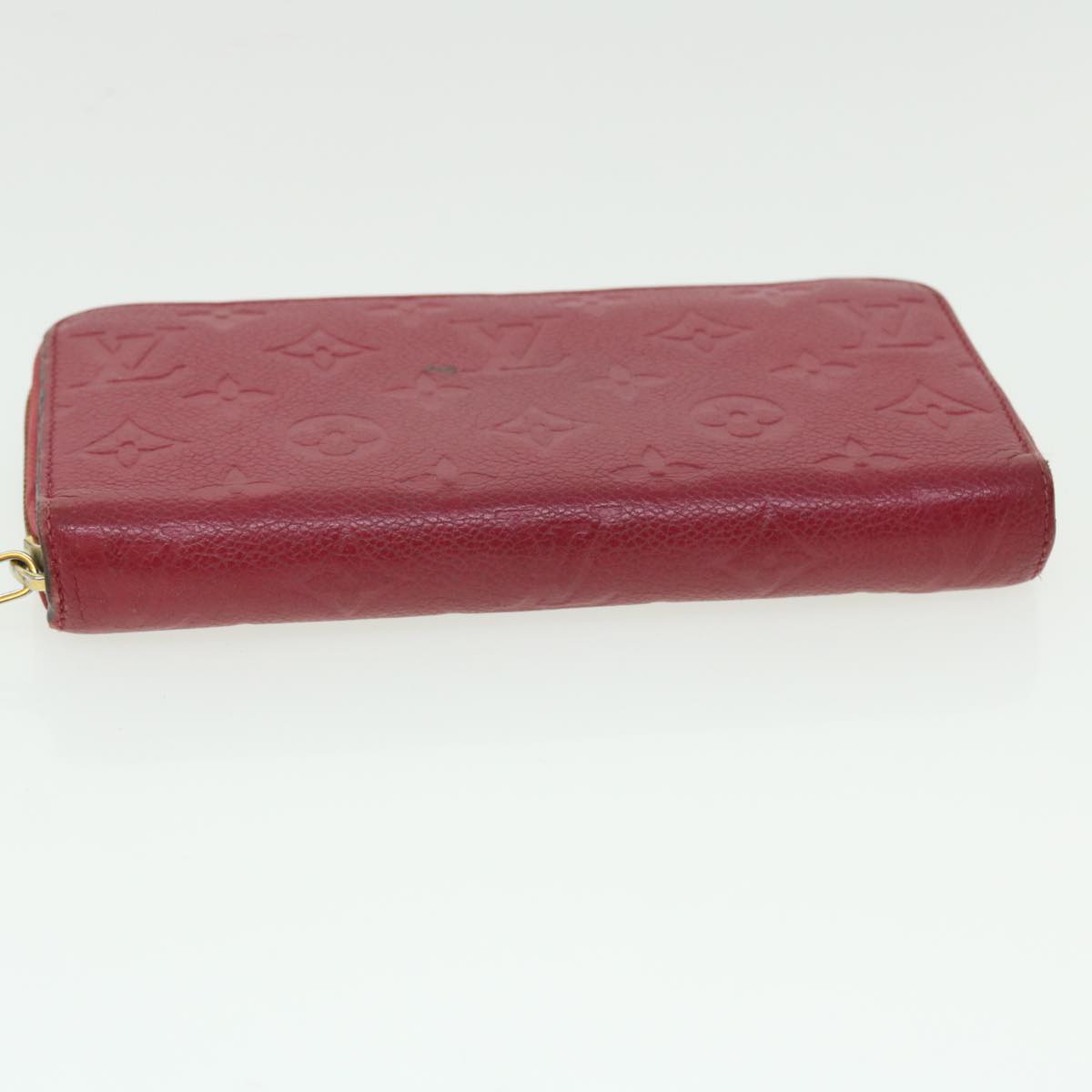 LOUIS VUITTON Monogram Empreinte Zippy Wallet Wallet Bordeaux M60549 Auth 51241