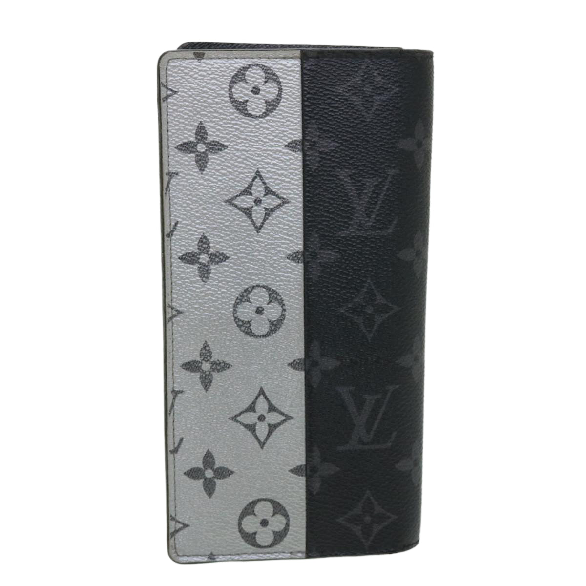 LOUIS VUITTON Eclipse Split Portefeuille Braza Long Wallet M63027 LV Auth 51243