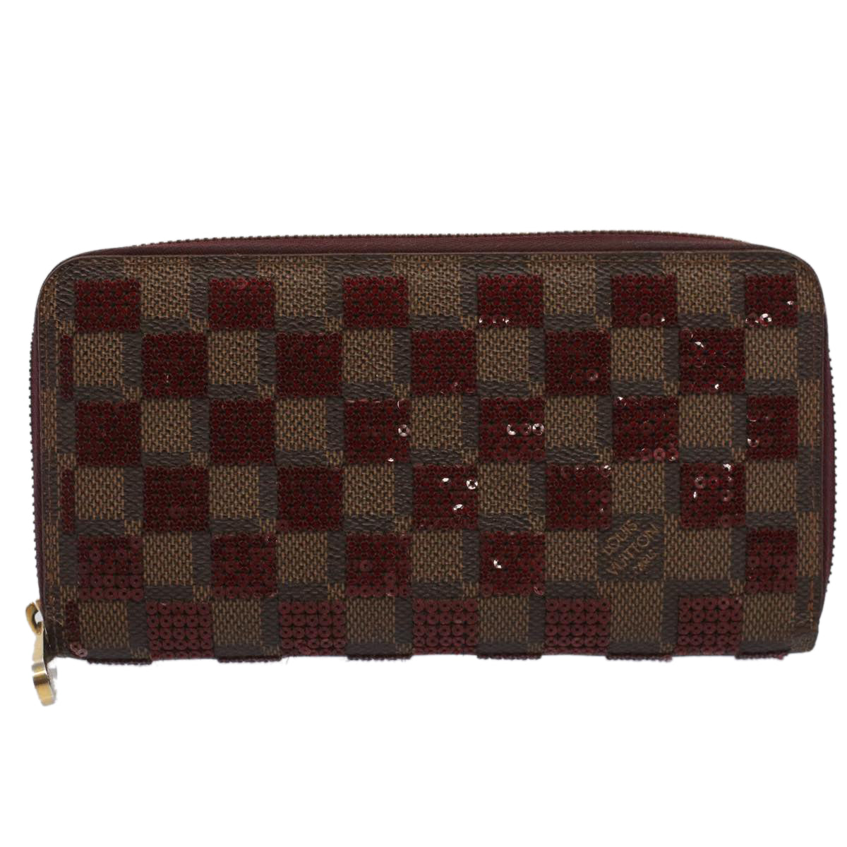 LOUIS VUITTON Damier Piet Zippy Wallet Long Wallet N63174 LV Auth 51244