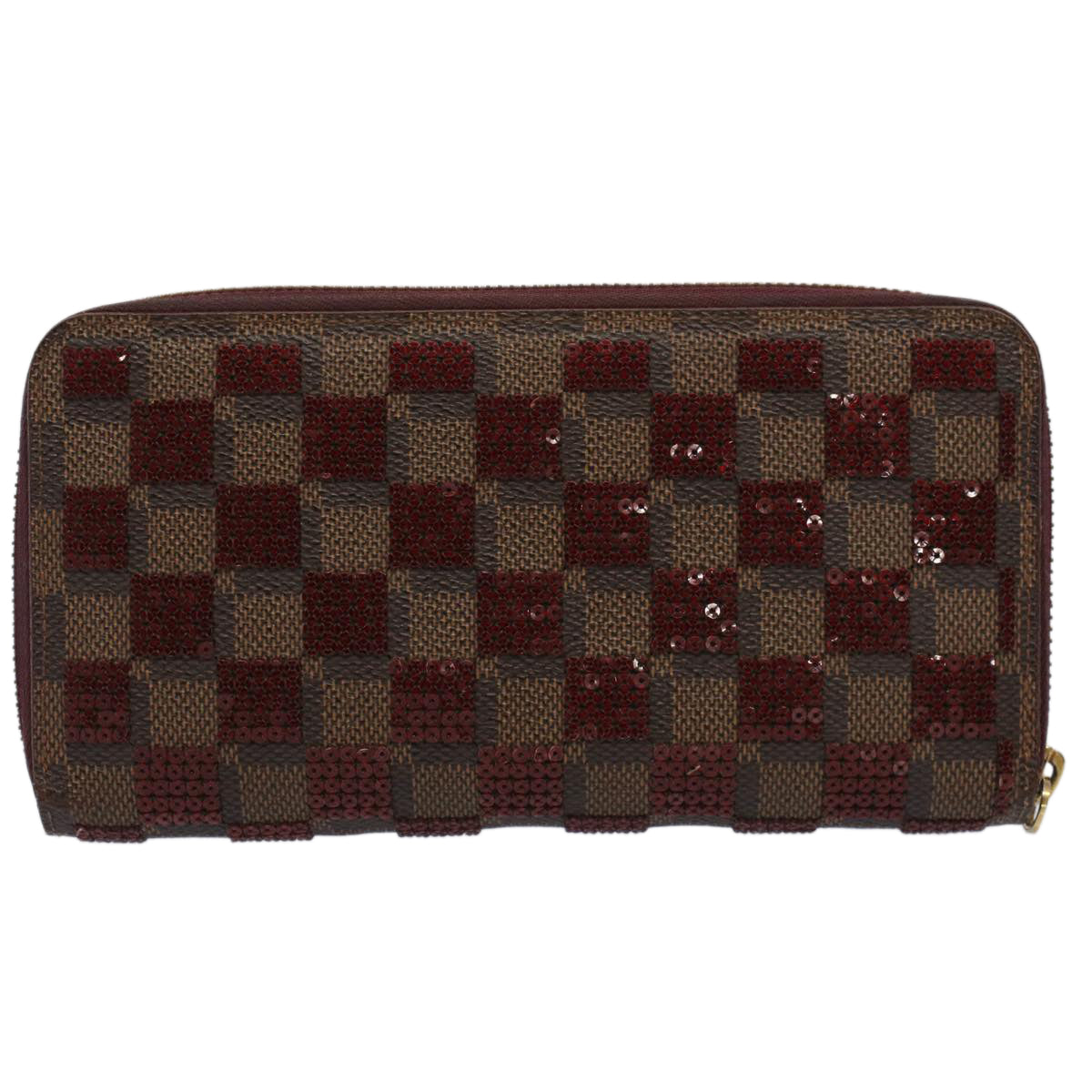 LOUIS VUITTON Damier Piet Zippy Wallet Long Wallet N63174 LV Auth 51244