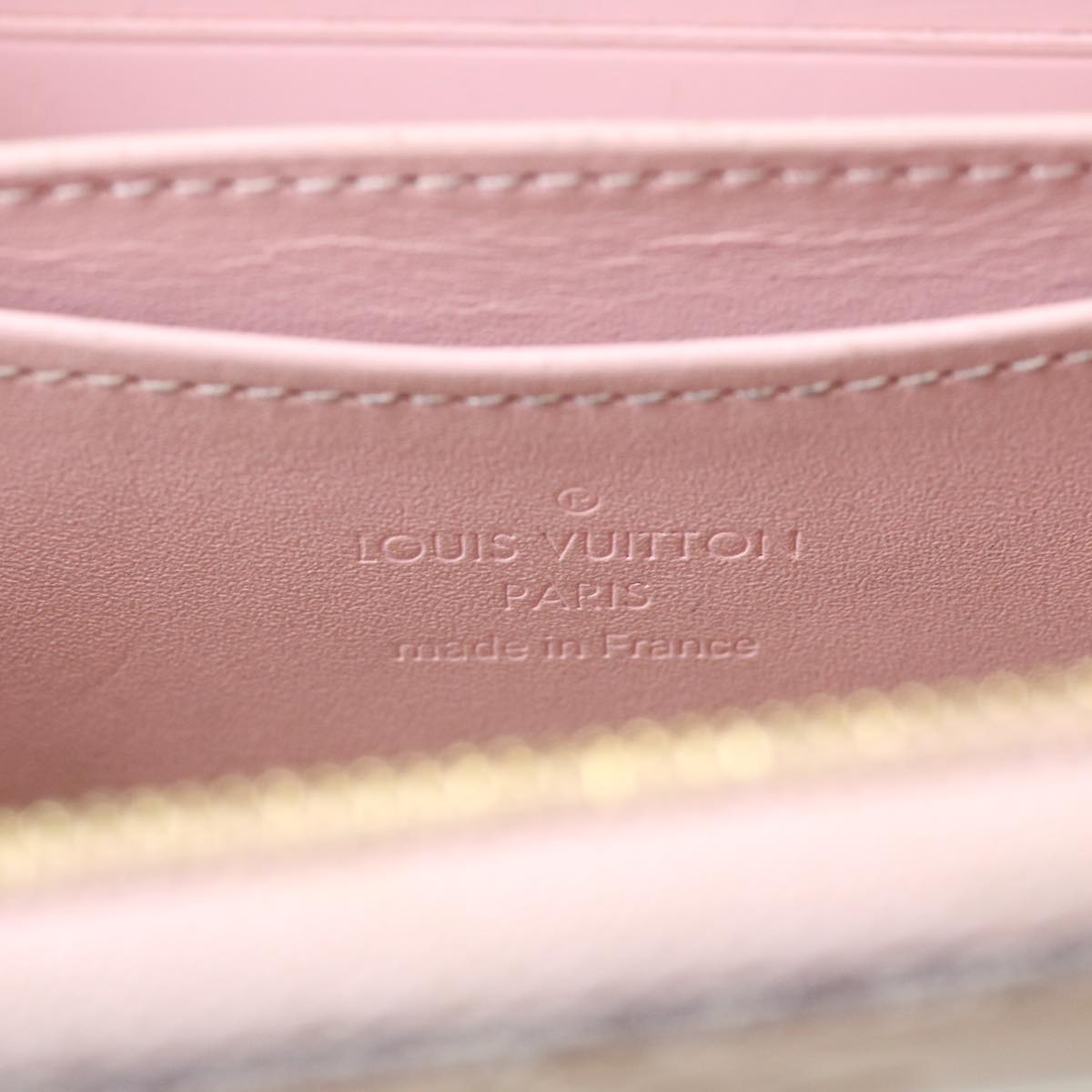 LOUIS VUITTON Monogram Vernis Zippy Coin Purse Rose Valerine M61231 Auth 51256