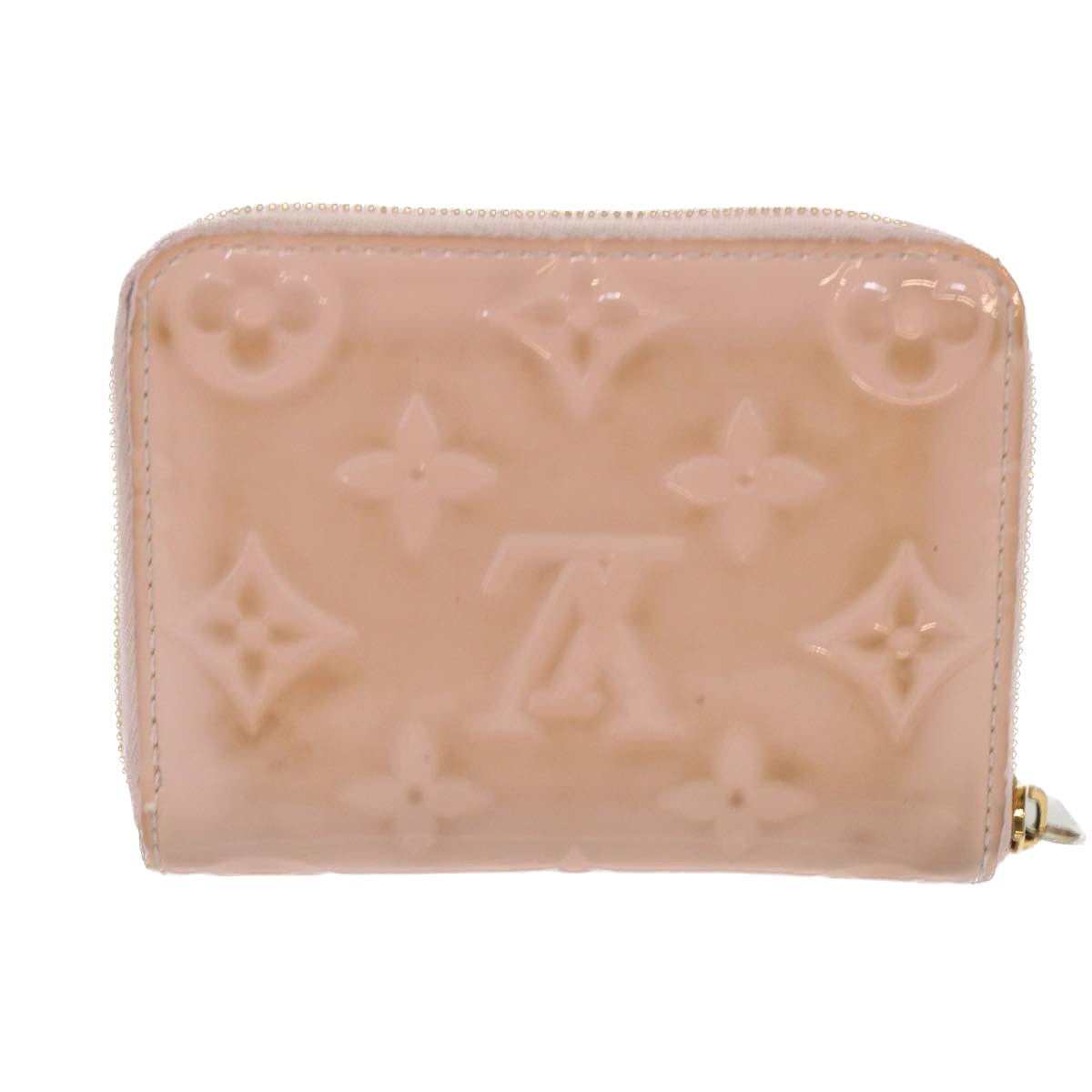 LOUIS VUITTON Monogram Vernis Zippy Coin Purse Rose Valerine M61231 Auth 51256