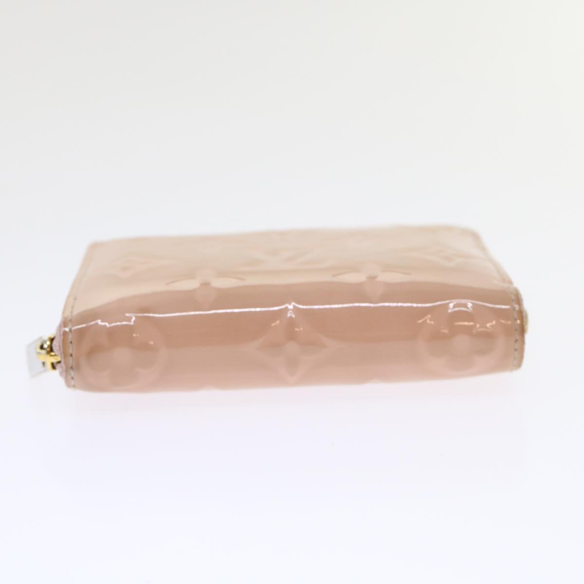 LOUIS VUITTON Monogram Vernis Zippy Coin Purse Rose Valerine M61231 Auth 51256