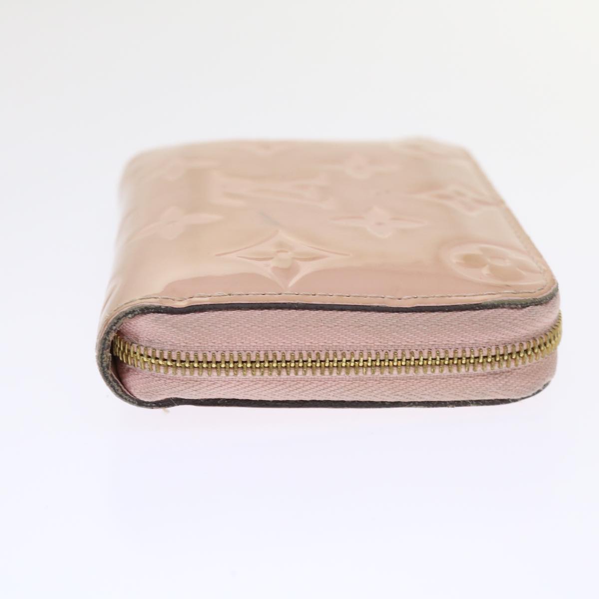 LOUIS VUITTON Monogram Vernis Zippy Coin Purse Rose Valerine M61231 Auth 51256