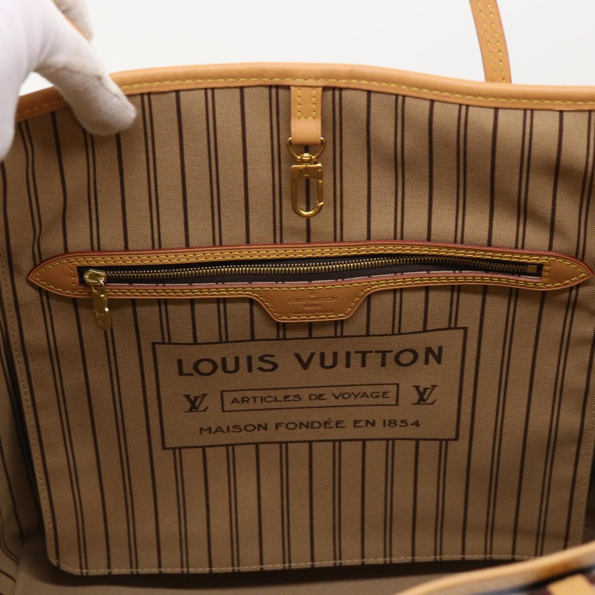 LOUIS VUITTON Monogram Game On Neverfull MM Tote Bag M57452 LV Auth 51264S
