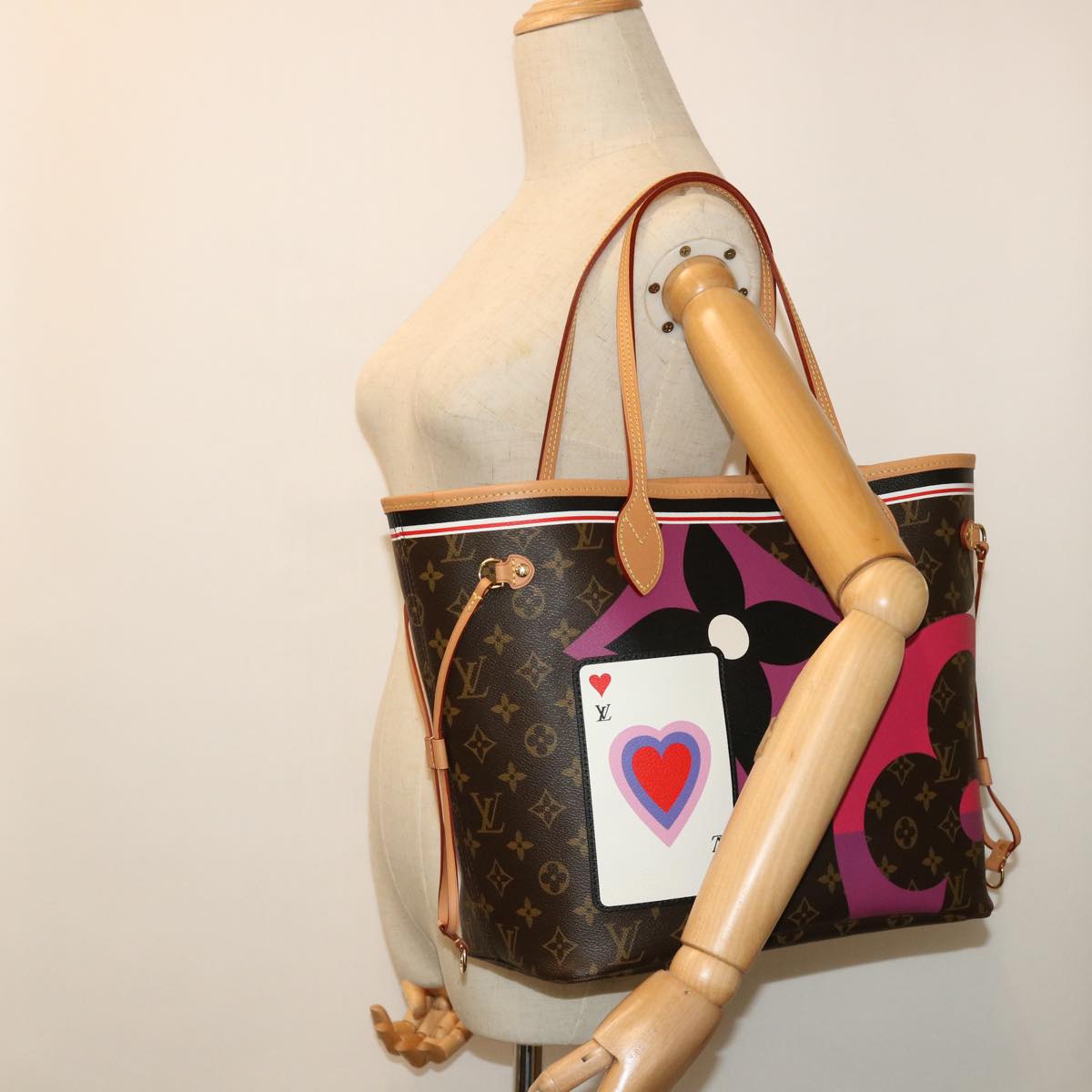 LOUIS VUITTON Monogram Game On Neverfull MM Tote Bag M57452 LV Auth 51264S