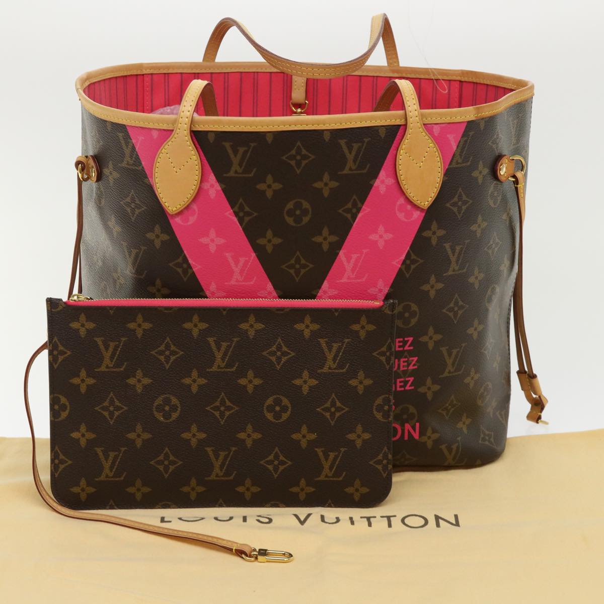 LOUIS VUITTON Monogram Neverfull MM Tote Bag Grenard M41602 LV Auth 51265SAV