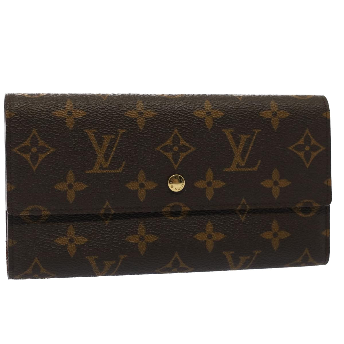 LOUIS VUITTON Monogram Porte Tresol International Wallet M61215 LV Auth 51285