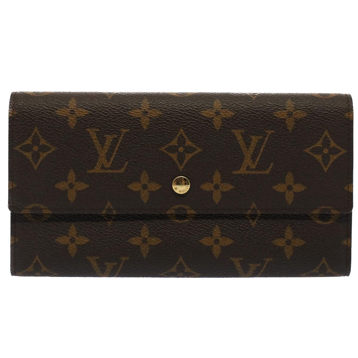 LOUIS VUITTON Monogram Porte Tresol International Wallet M61215 LV Auth 51285