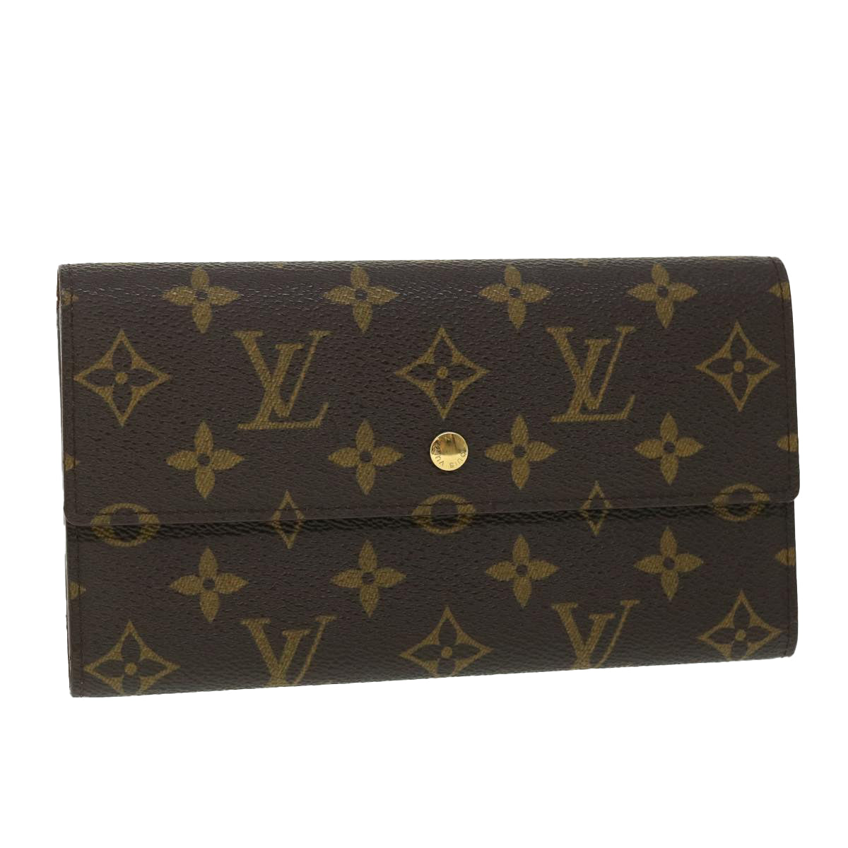 LOUIS VUITTON Monogram Porte Tresol International Wallet M61215 LV Auth 51294