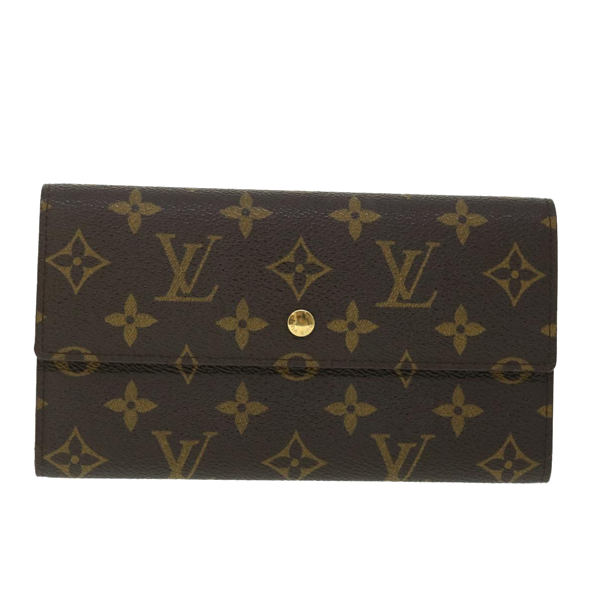 LOUIS VUITTON Monogram Porte Tresol International Wallet M61215 LV Auth 51294