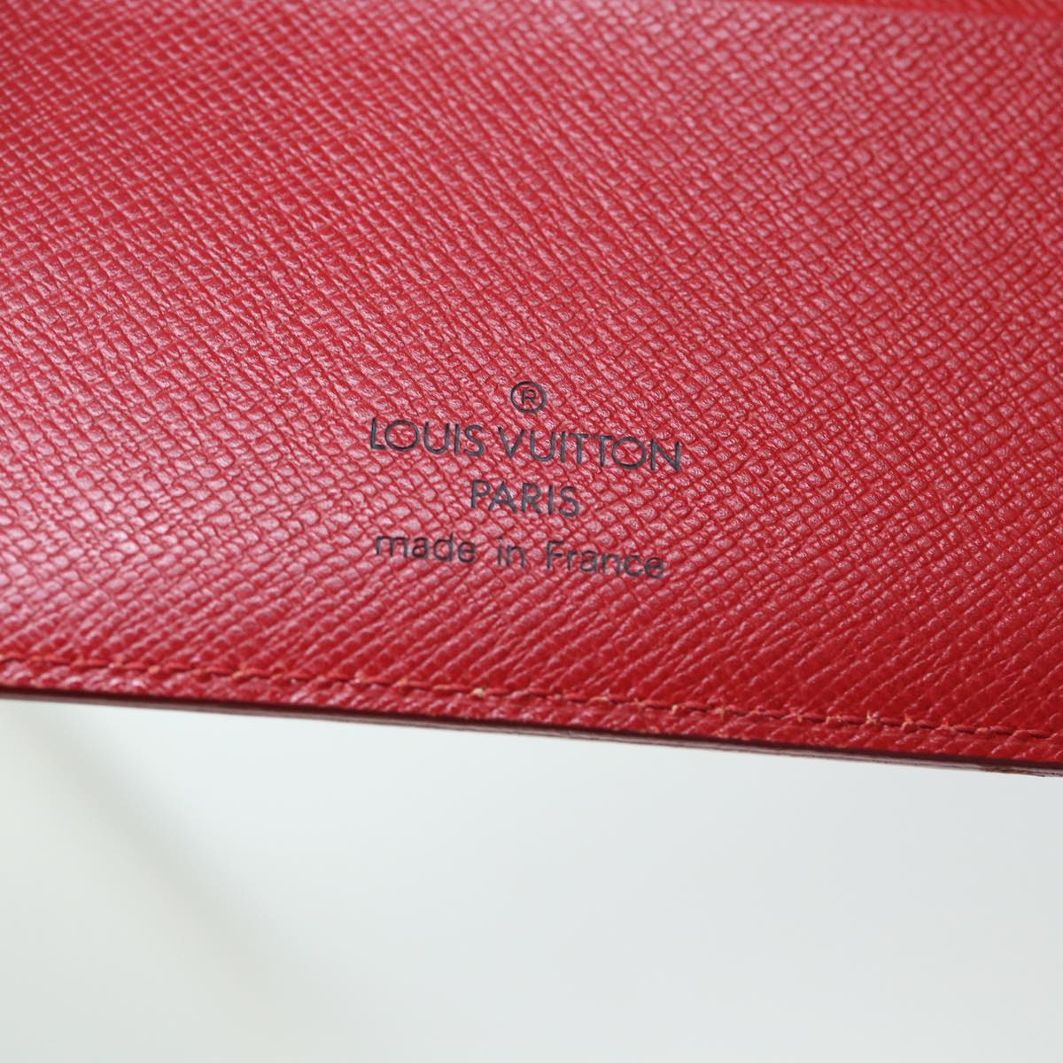 LOUIS VUITTON Epi Agenda MM Day Planner Cover Red R20047 LV Auth 51300