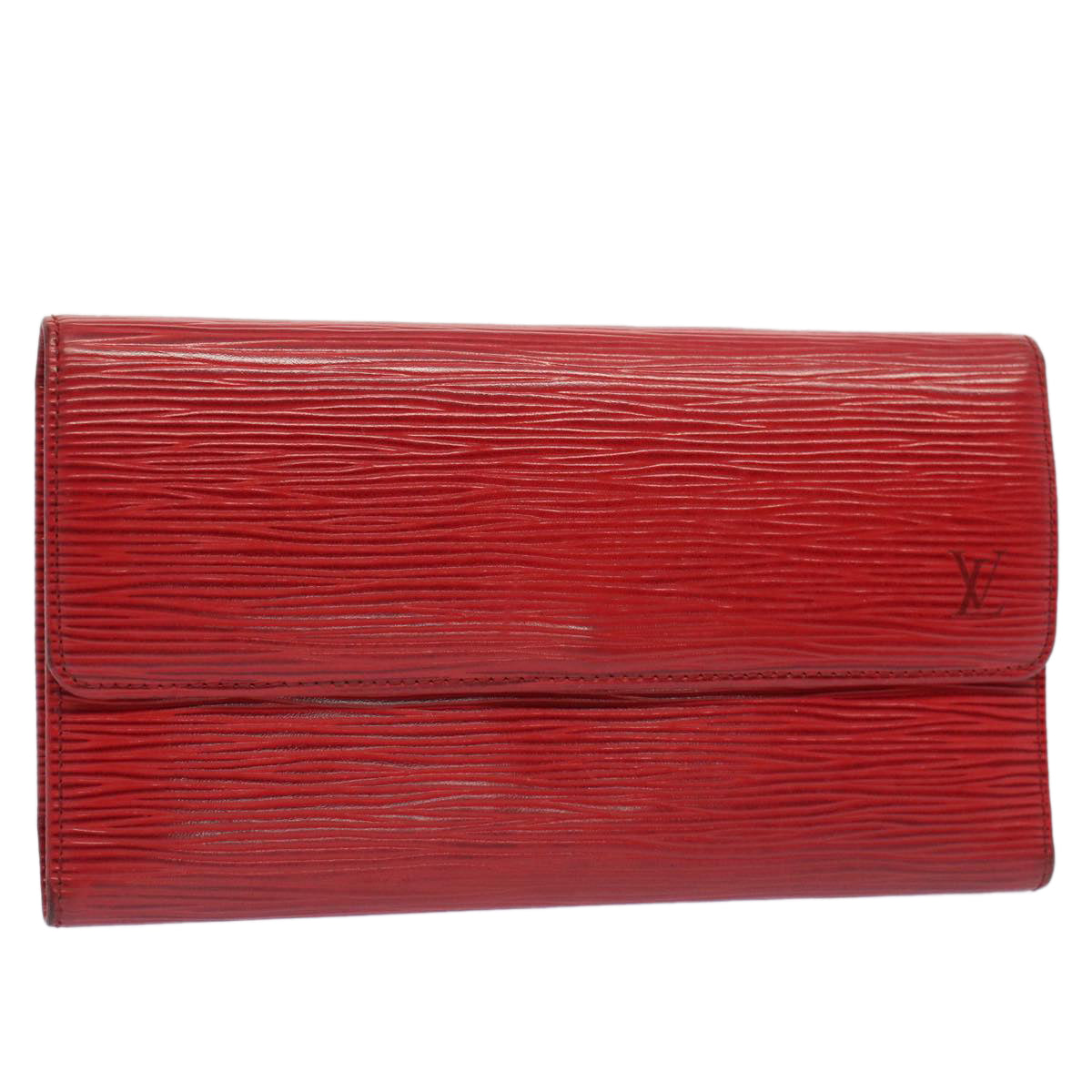 LOUIS VUITTON Epi Porte Tresor International Long Wallet Red M63387 Auth 51306