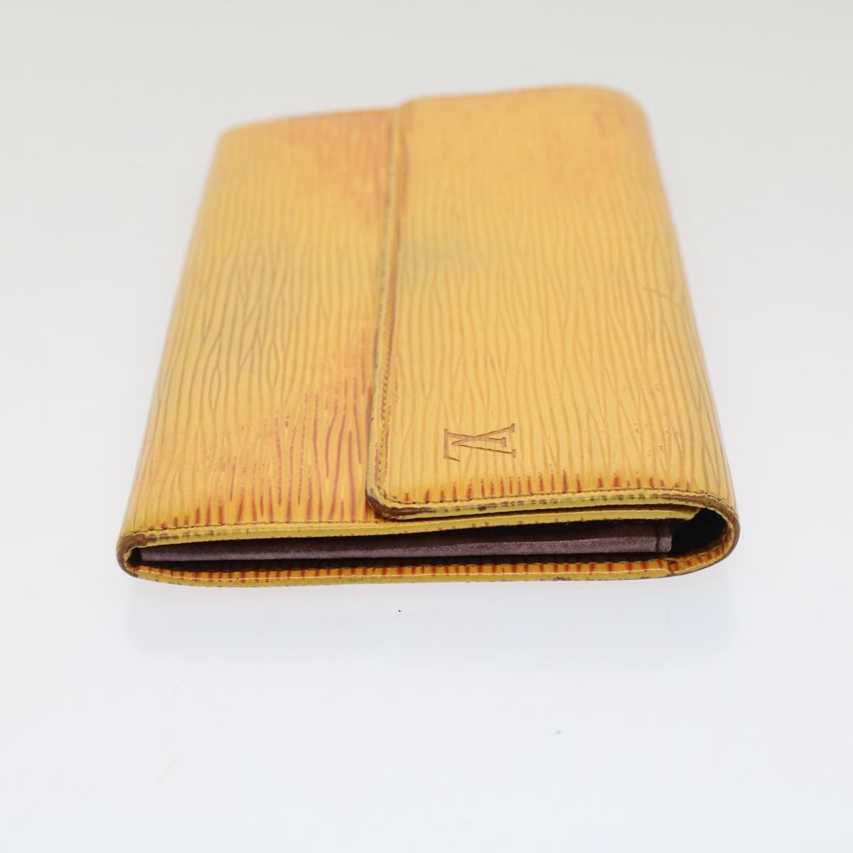 LOUIS VUITTON Epi Portefeuille Credit Long Wallet Yellow M63579 LV Auth 51328