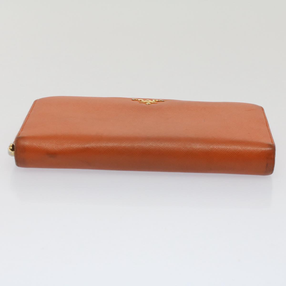 PRADA Long Wallet Safiano leather Orange Auth 51338