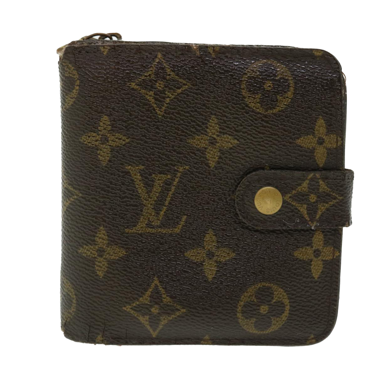 LOUIS VUITTON Monogram Compact Zip Wallet M61667 LV Auth 51361