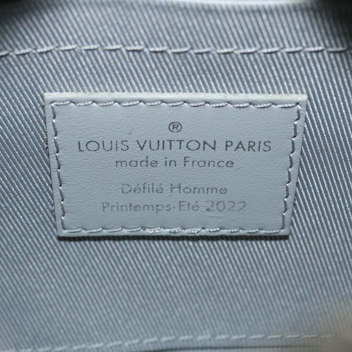 LOUIS VUITTON Damier Glitter Mini Soft Trunk Bag Silver M59726 LV Auth 51371V