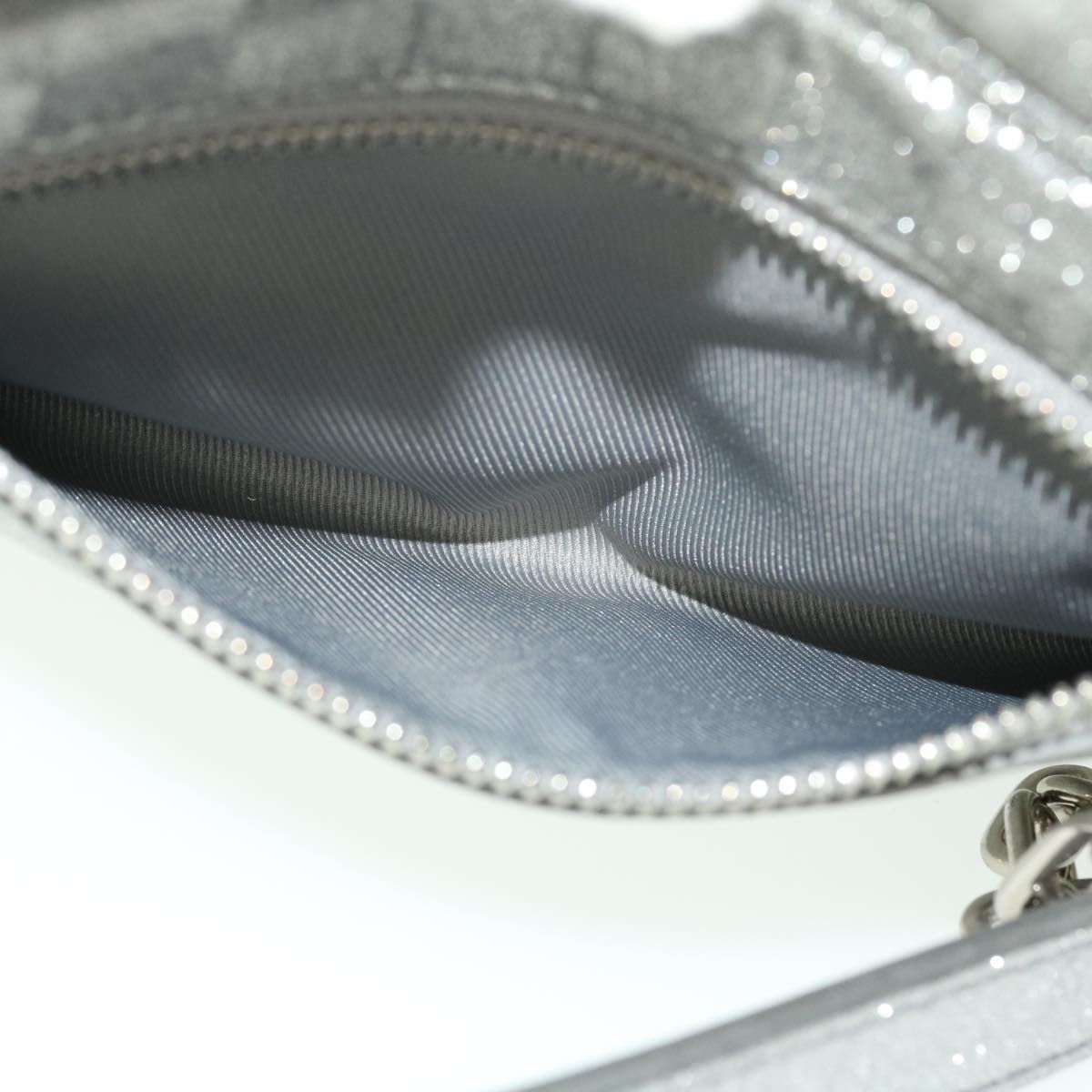 LOUIS VUITTON Damier Glitter Mini Soft Trunk Bag Silver M59726 LV Auth 51371V