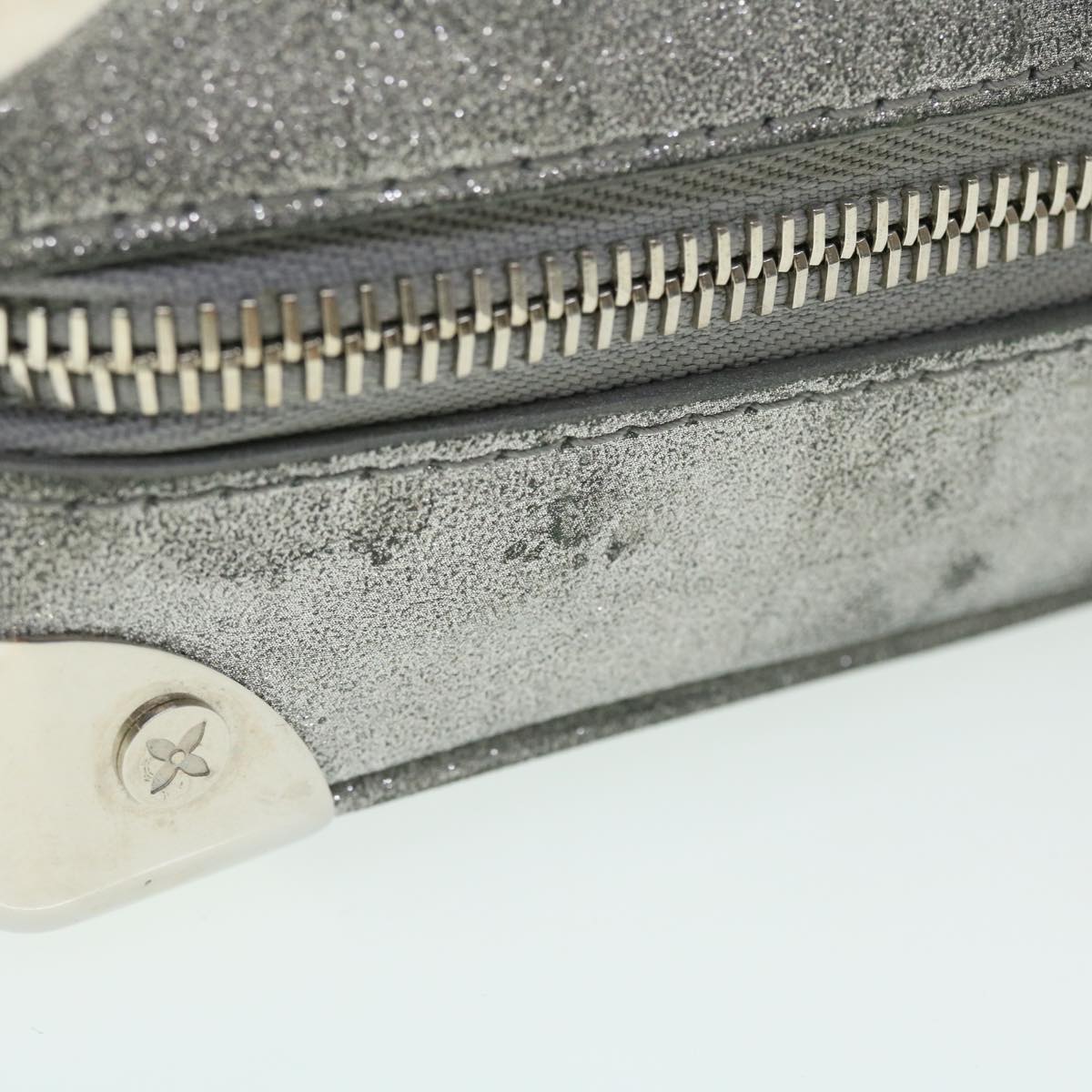 LOUIS VUITTON Damier Glitter Mini Soft Trunk Bag Silver M59726 LV Auth 51371V