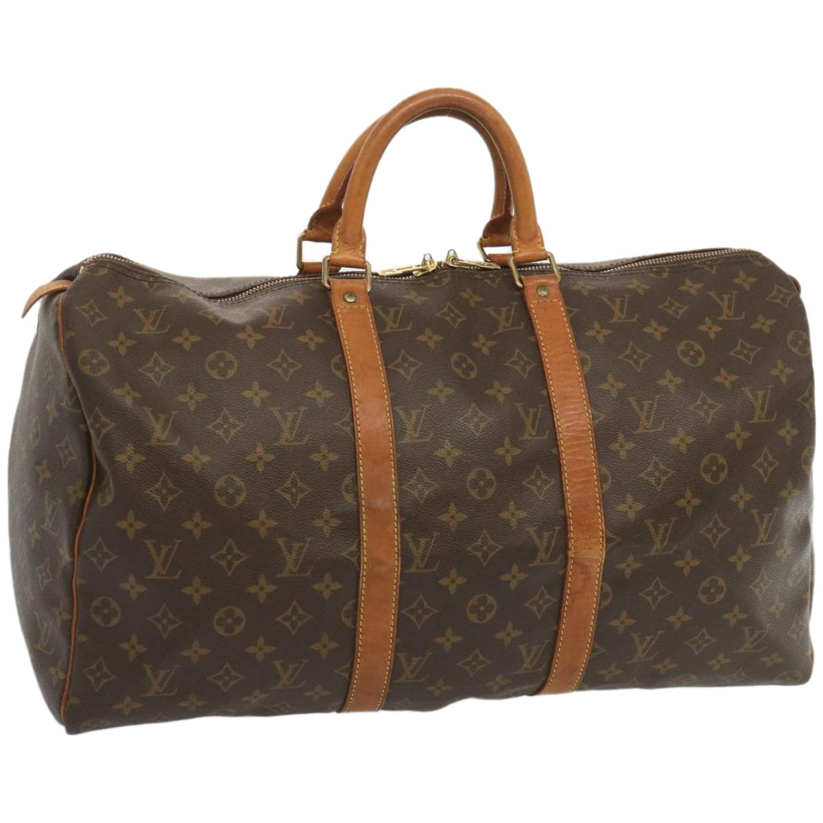 LOUIS VUITTON Monogram Keepall 50 Boston Bag M41426 LV Auth 51394