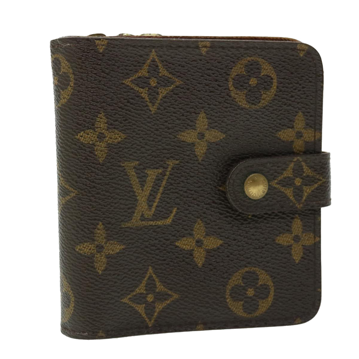 LOUIS VUITTON Monogram Compact Zip Wallet M61667 LV Auth 51410