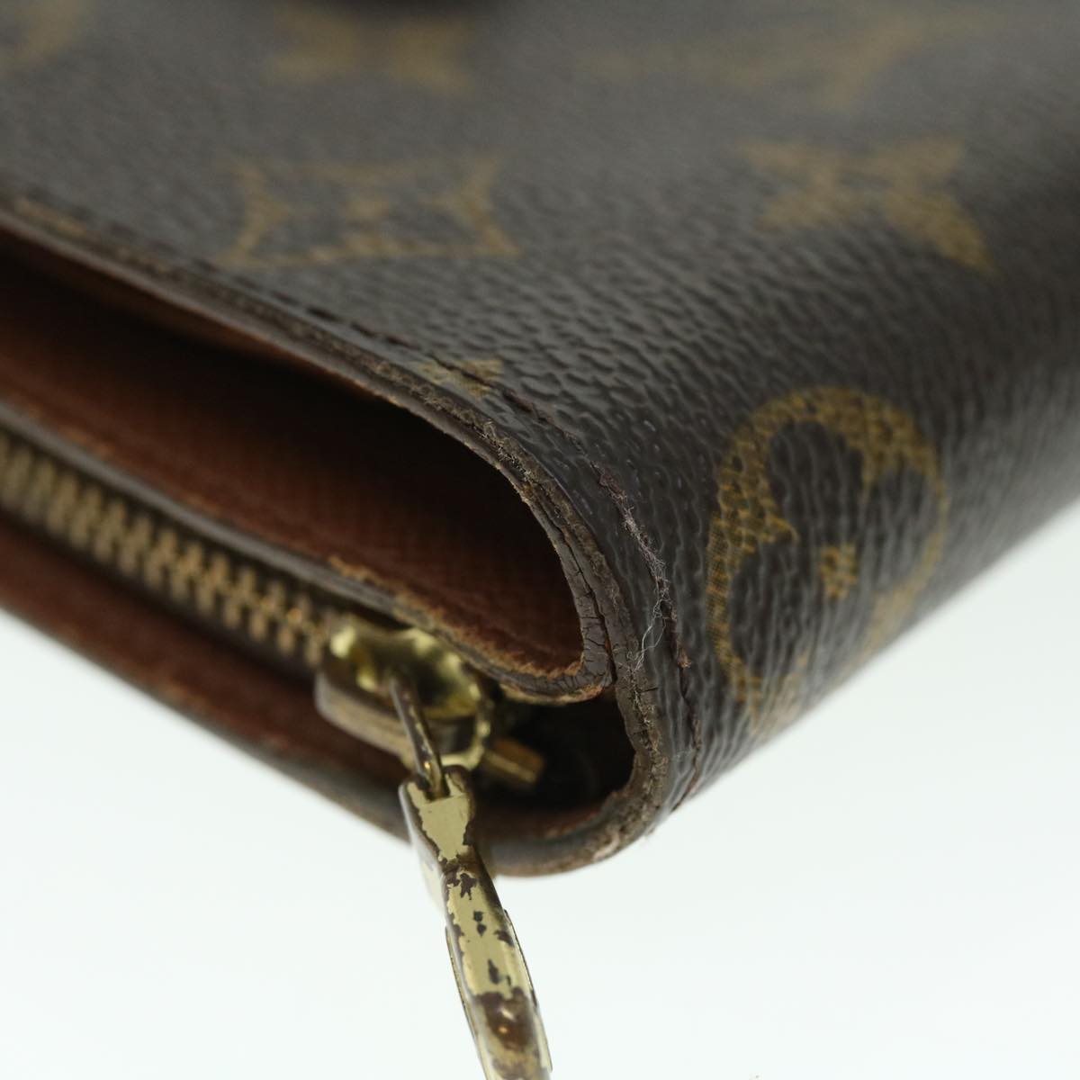 LOUIS VUITTON Monogram Compact Zip Wallet M61667 LV Auth 51410