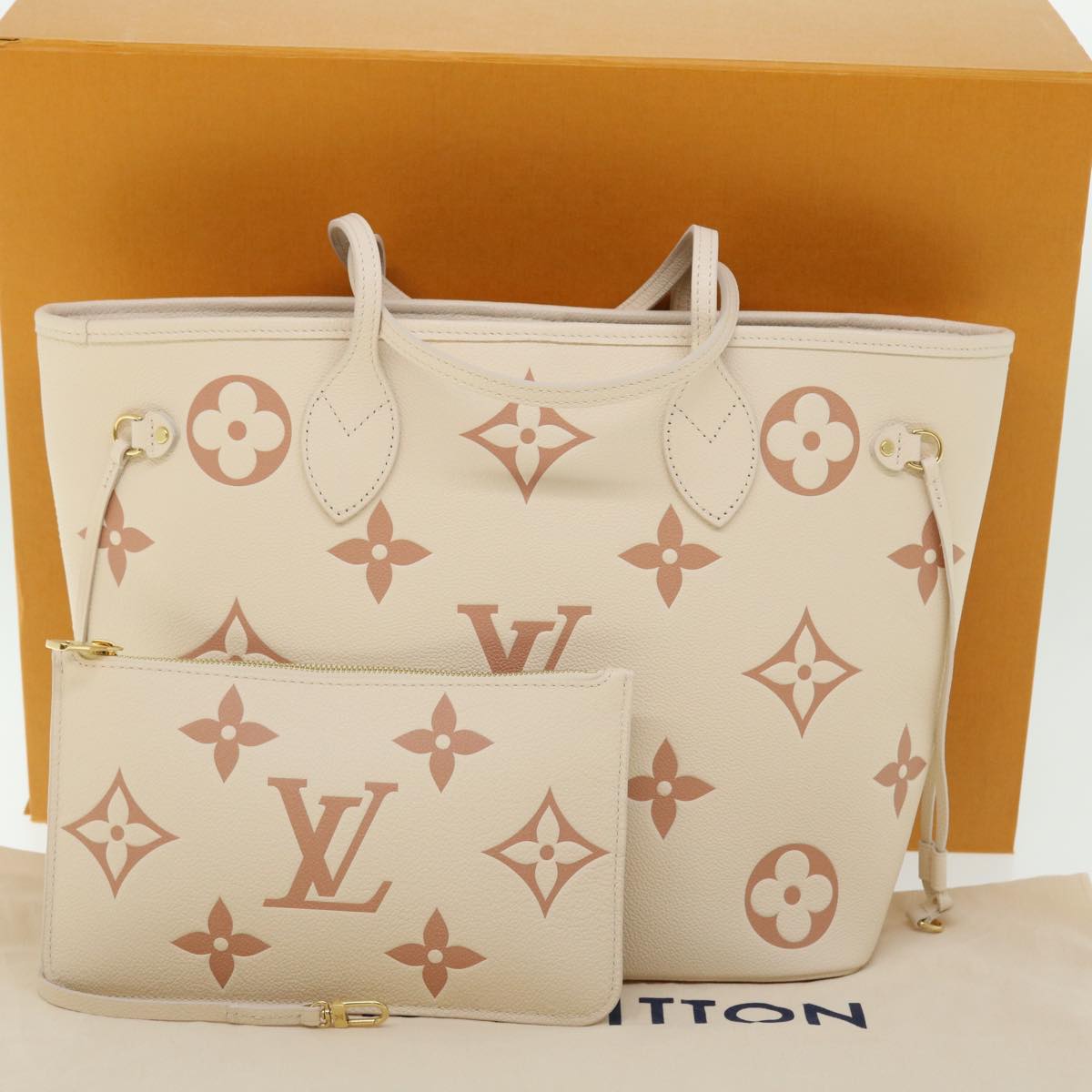 LOUIS VUITTON Empreinte Neverfull MM Bag Reme Rose Trianon M21579 LV Auth 51426SM