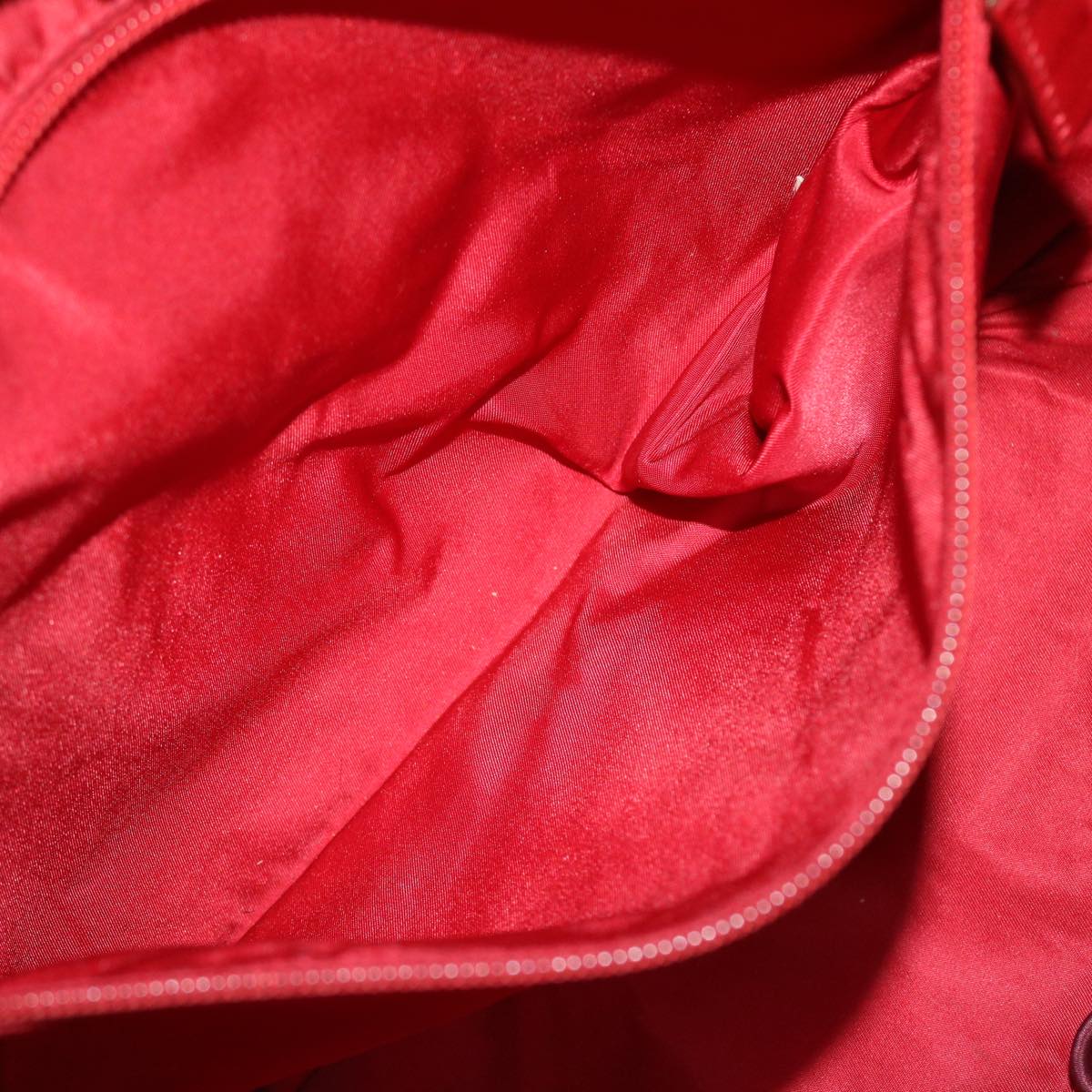 PRADA Boston Bag Nylon 2way Red Auth 51471