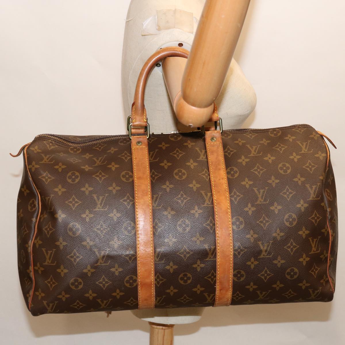 LOUIS VUITTON Monogram Keepall 45 Boston Bag M41428 LV Auth 51561