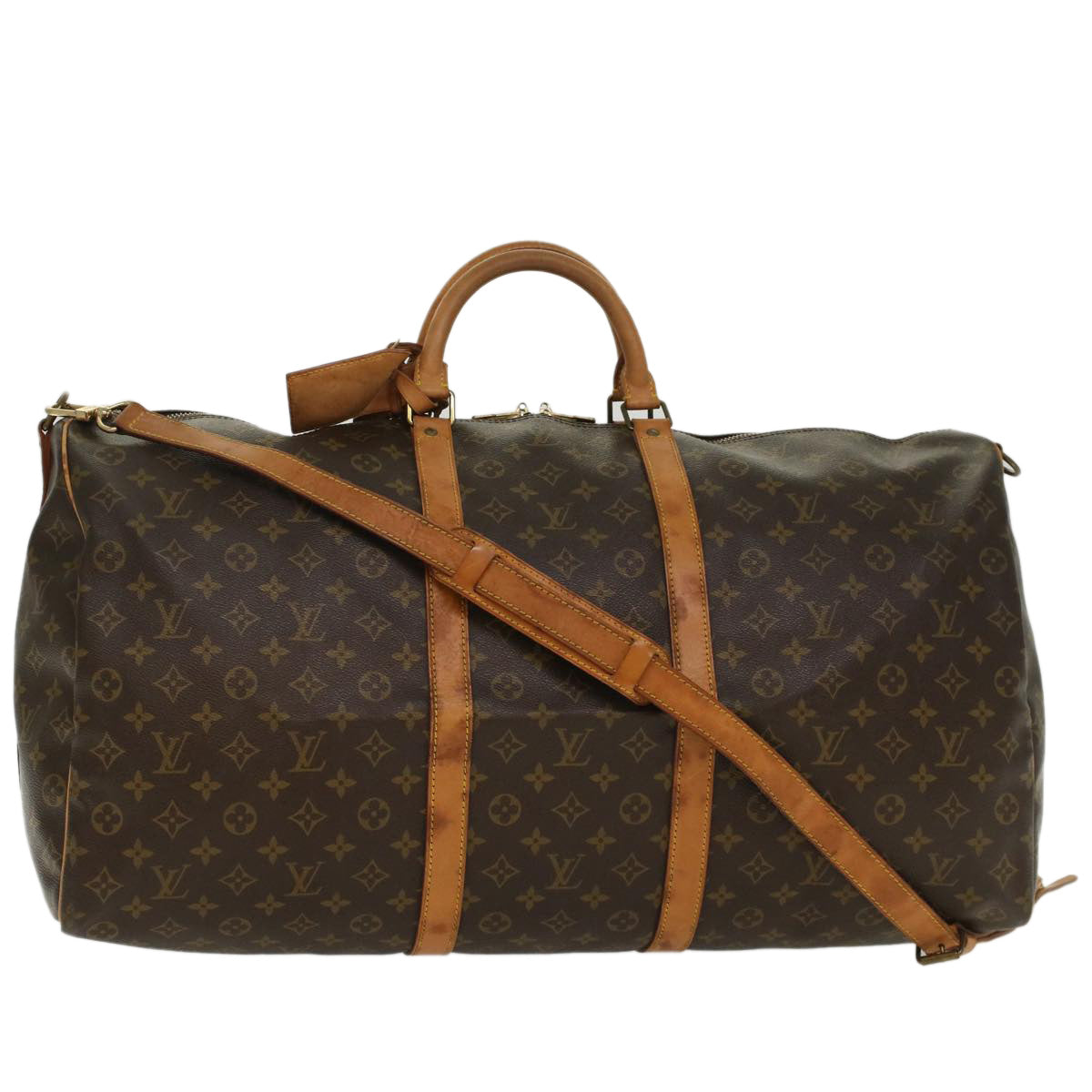 LOUIS VUITTON Monogram Keepall Bandouliere 60 Boston Bag M41412 LV Auth 51571