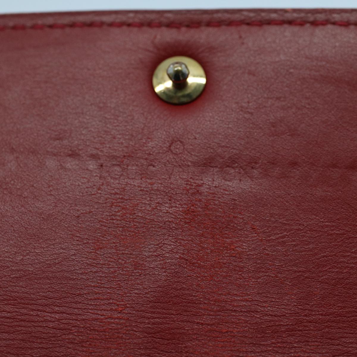 LOUIS VUITTON Vernis Rayure Portefeiulle Sarah Wallet Red M91716 LV Auth 51586