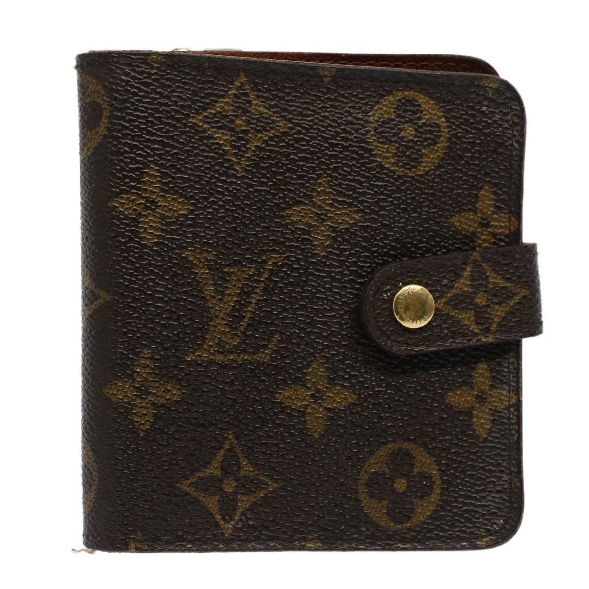 LOUIS VUITTON Monogram Compact Zip Wallet M61667 LV Auth 51588