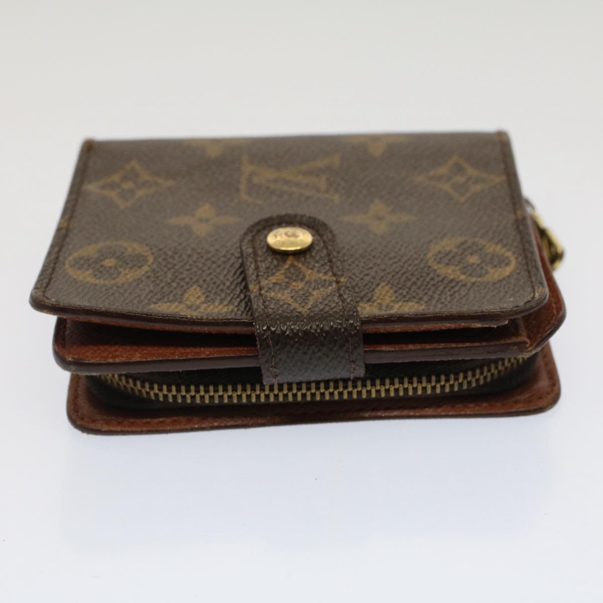 LOUIS VUITTON Monogram Compact Zip Wallet M61667 LV Auth 51588