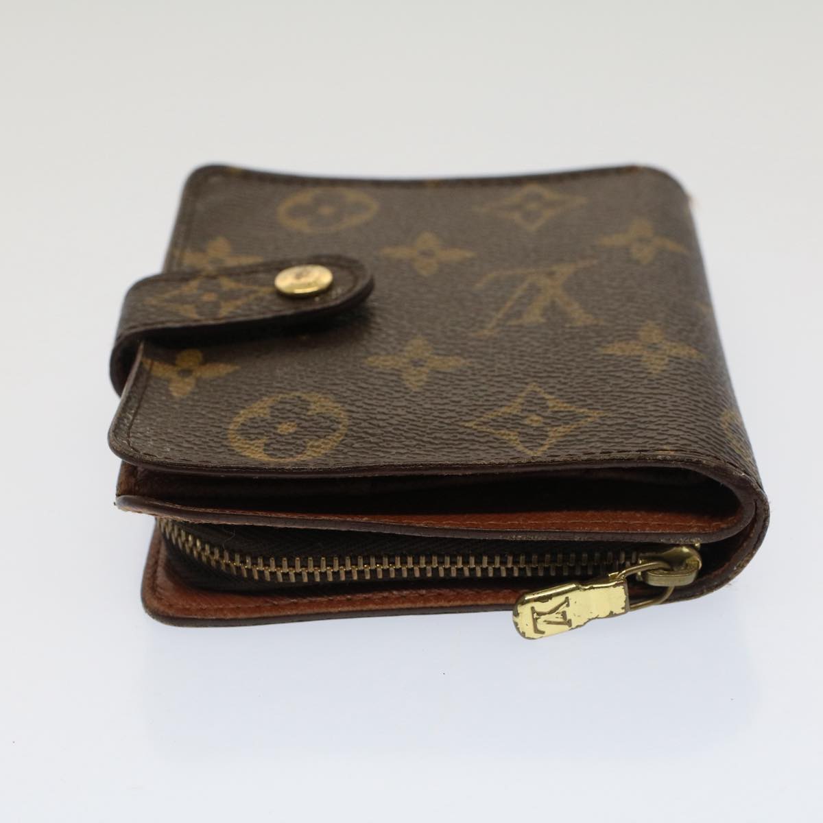 LOUIS VUITTON Monogram Compact Zip Wallet M61667 LV Auth 51588