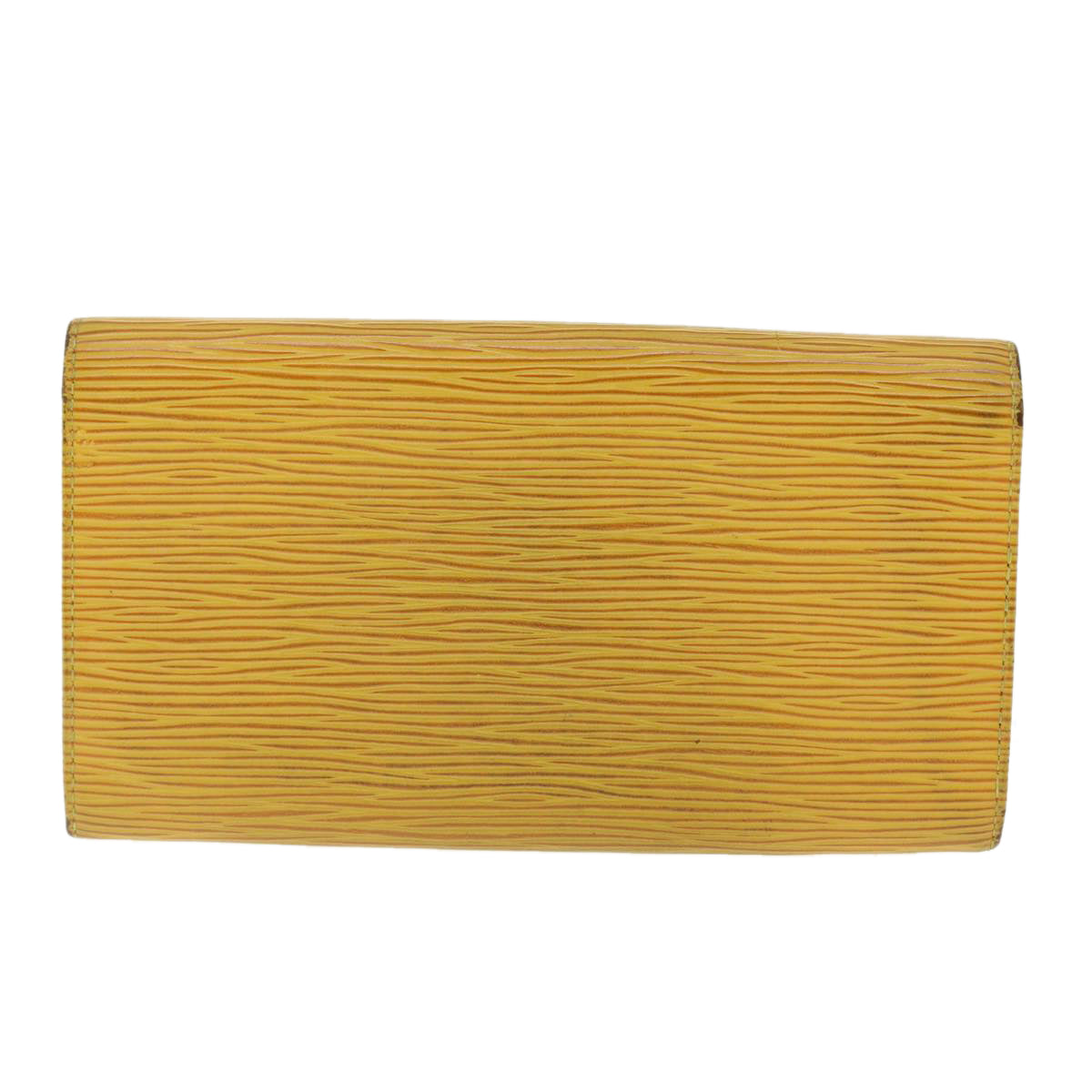 LOUIS VUITTON Epi Porte Monnaie Credit Long Wallet Yellow M63579 LV Auth 51722