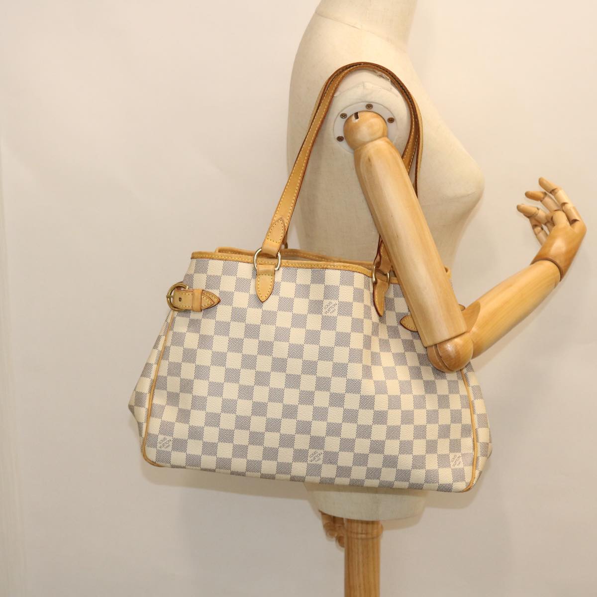 LOUIS VUITTON Damier Azur Batignolles Horizontal Tote Bag N48172 LV Auth 51792