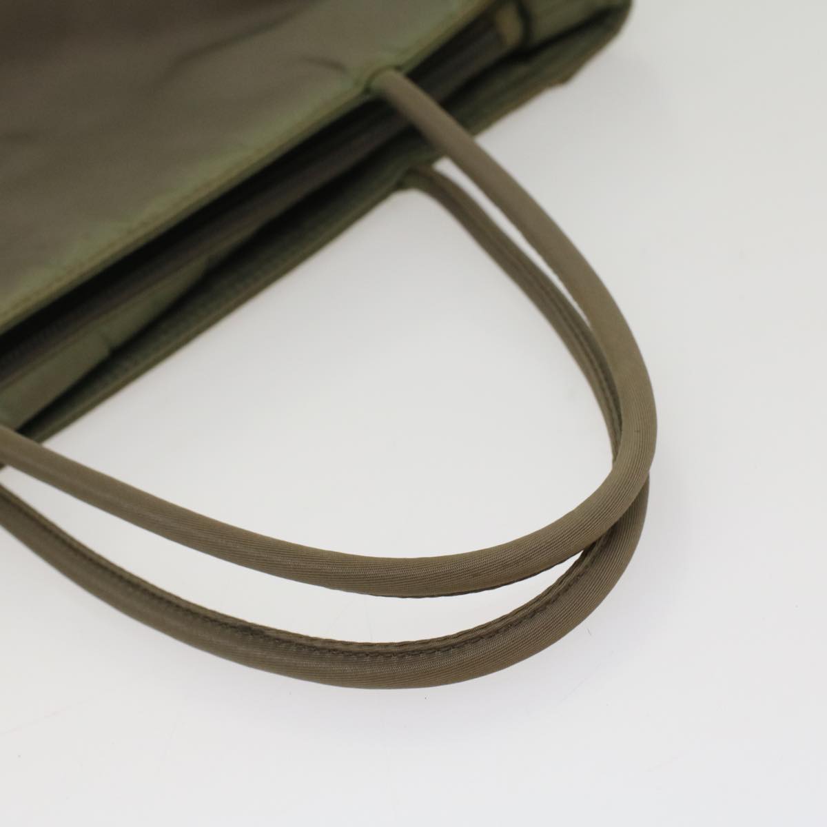 PRADA Hand Bag Nylon Khaki Auth 51832