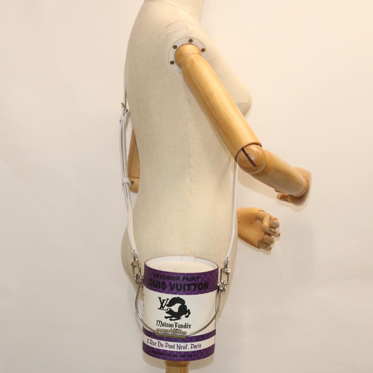 LOUIS VUITTON LV Painted Can Shoulder Bag PVC Leather Purple M81590 Auth 51895SM