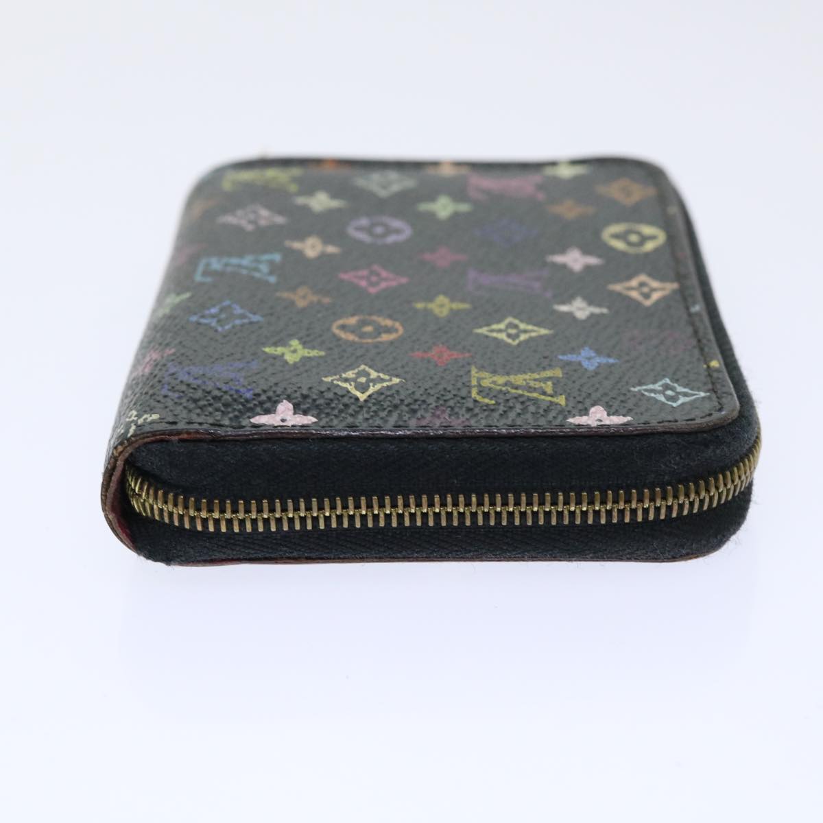 LOUIS VUITTON Monogram Multicolor Zippy Coin Purse Black M93740 LV Auth 51921