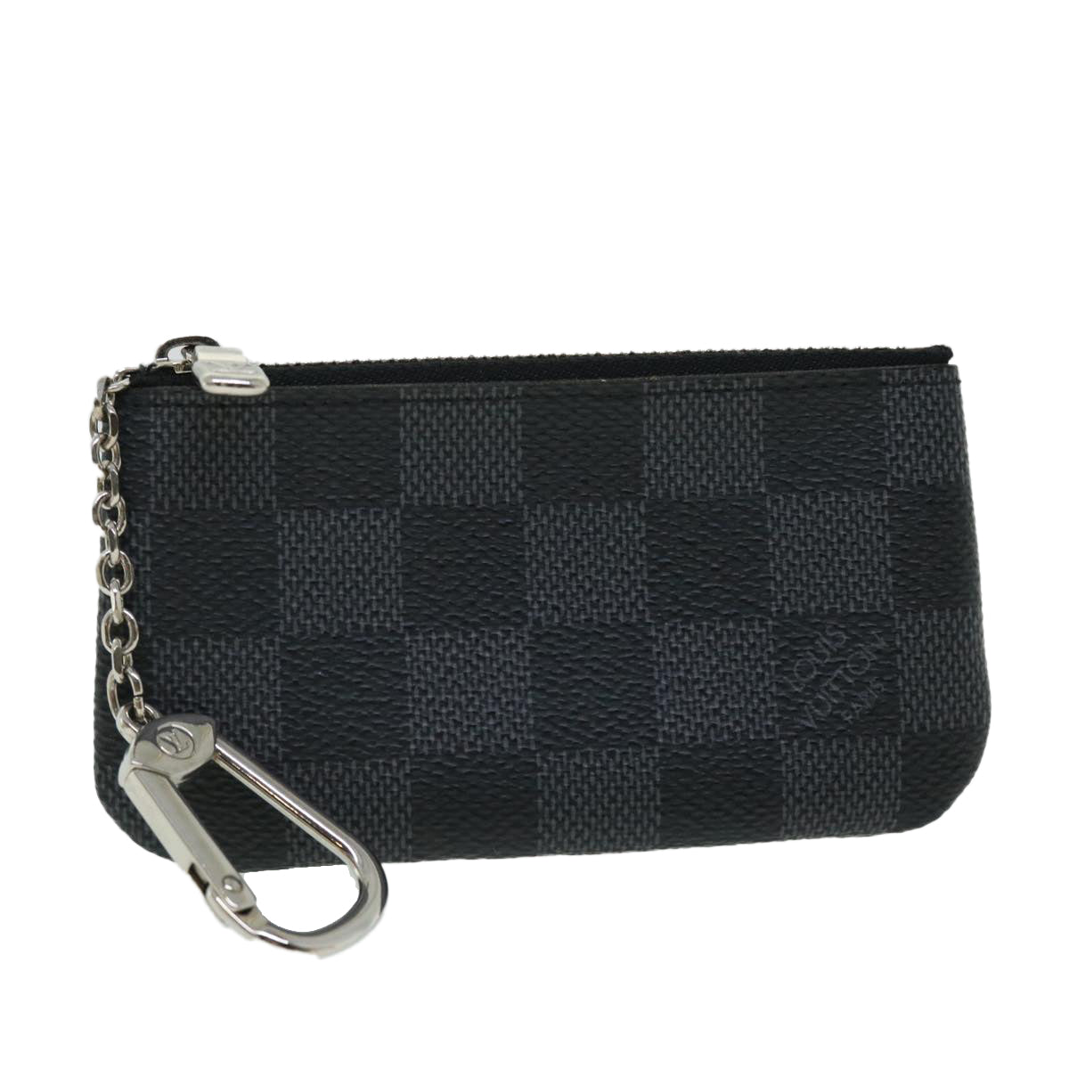 LOUIS VUITTON Damier Graphite Pochette Cles Coin Purse N60155 LV Auth 51930