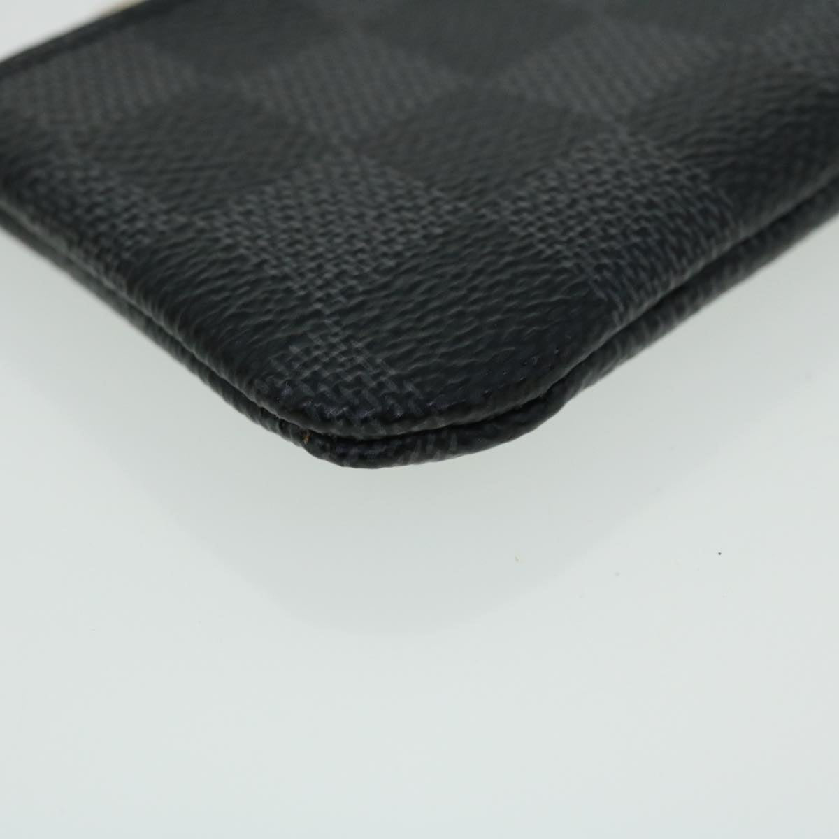 LOUIS VUITTON Damier Graphite Pochette Cles Coin Purse N60155 LV Auth 51930