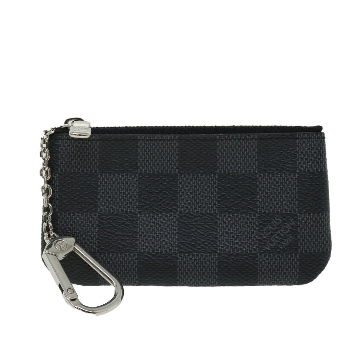 LOUIS VUITTON Damier Graphite Pochette Cles Coin Purse N60155 LV Auth 51930