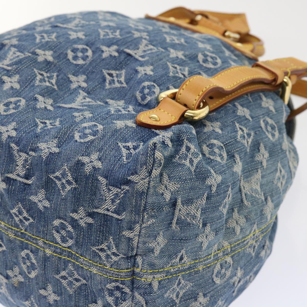 LOUIS VUITTON Monogram Denim Sac A Dos GM Backpack Blue M95056 LV Auth 52145A