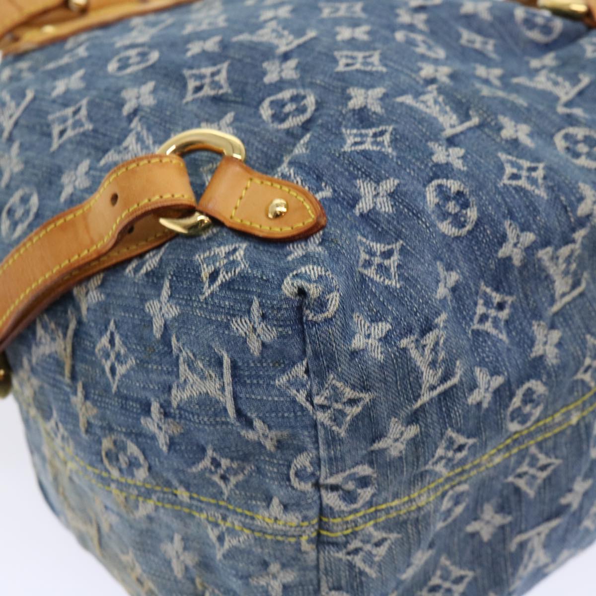 LOUIS VUITTON Monogram Denim Sac A Dos GM Backpack Blue M95056 LV Auth 52145A