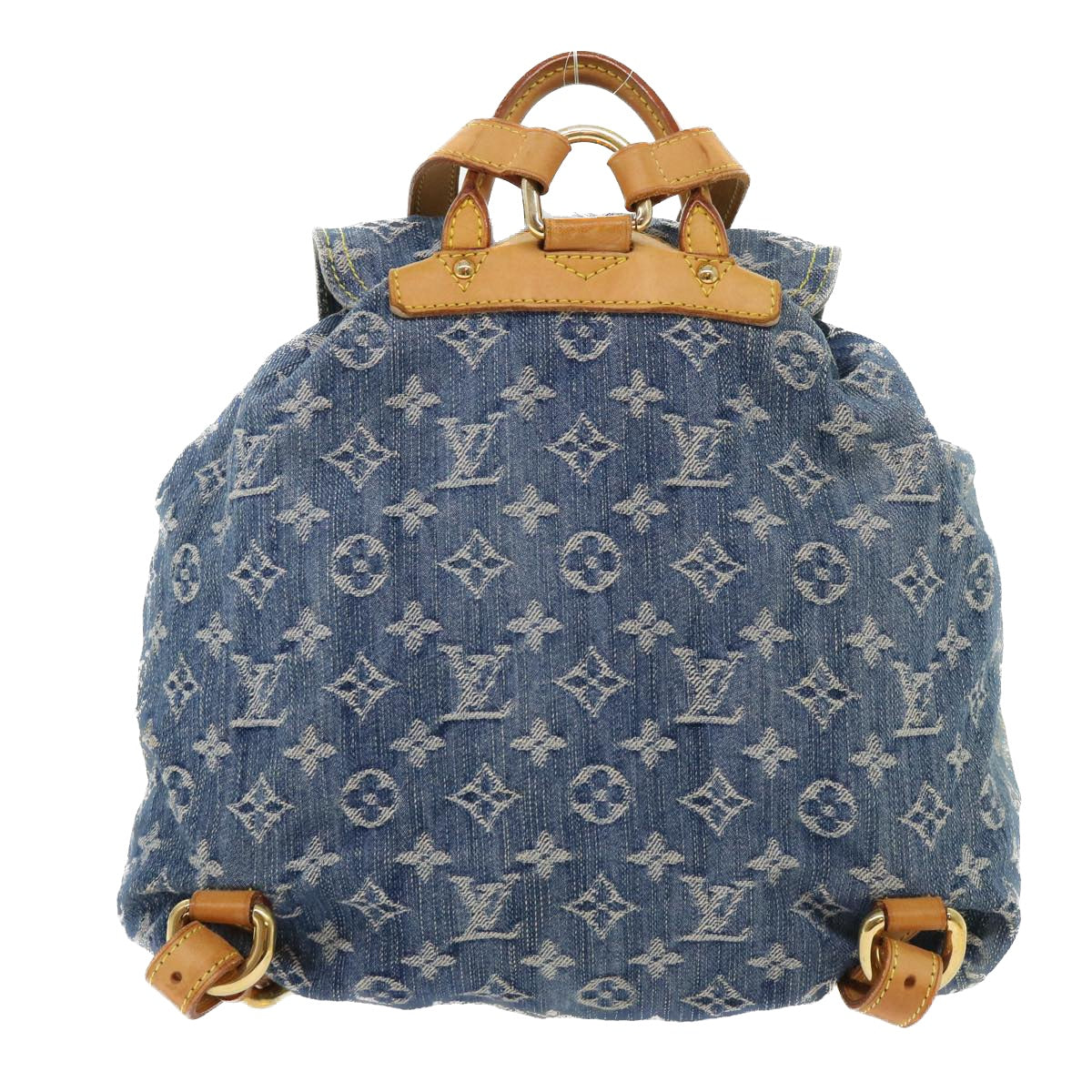 LOUIS VUITTON Monogram Denim Sac A Dos GM Backpack Blue M95056 LV Auth 52145A