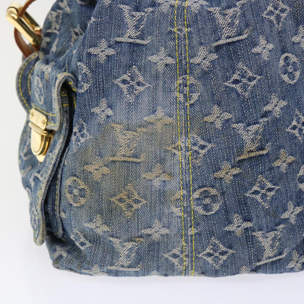 LOUIS VUITTON Monogram Denim Sac A Dos GM Backpack Blue M95056 LV Auth 52145A