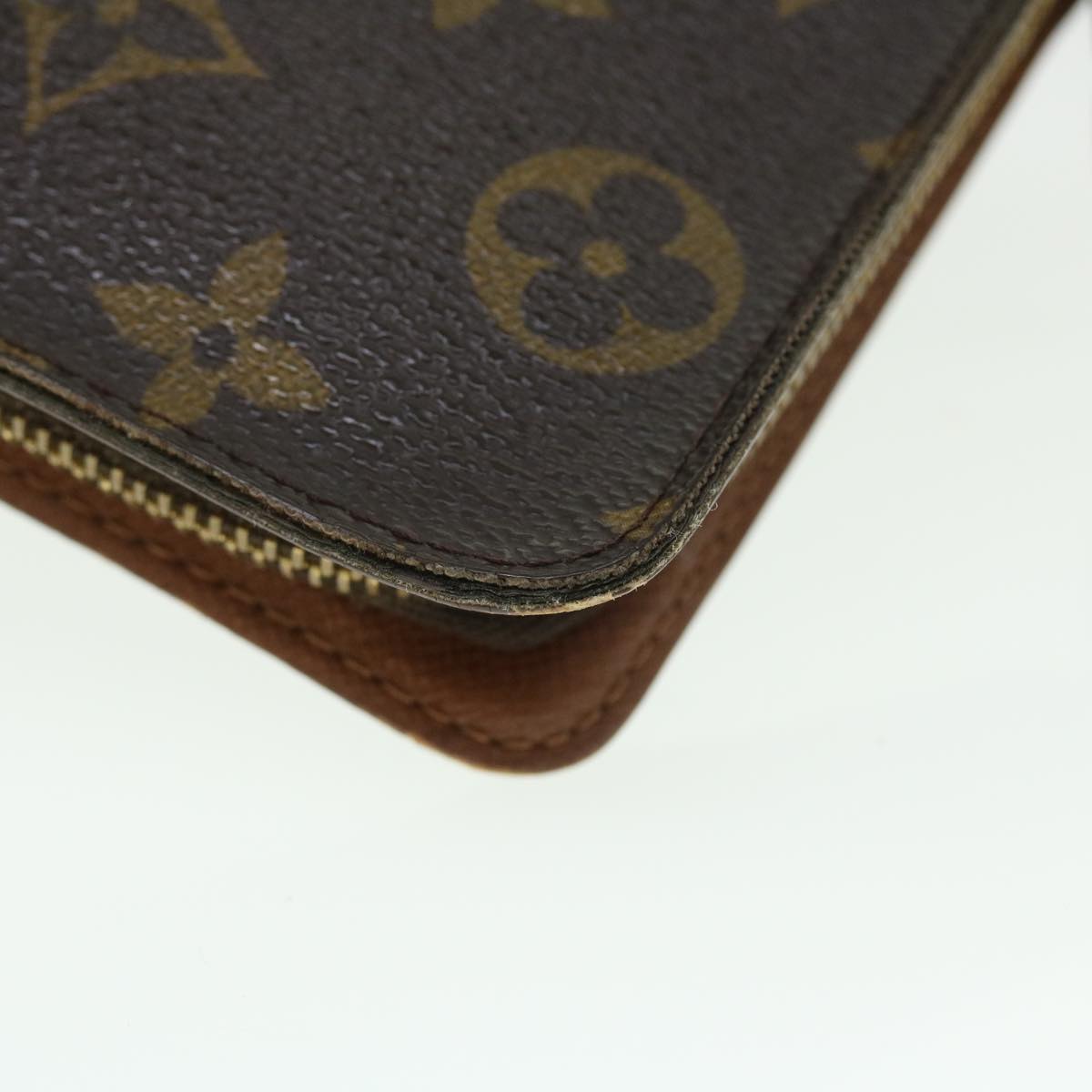 LOUIS VUITTON Monogram Porte Monnaie Zip Long Wallet M61727 LV Auth 52148