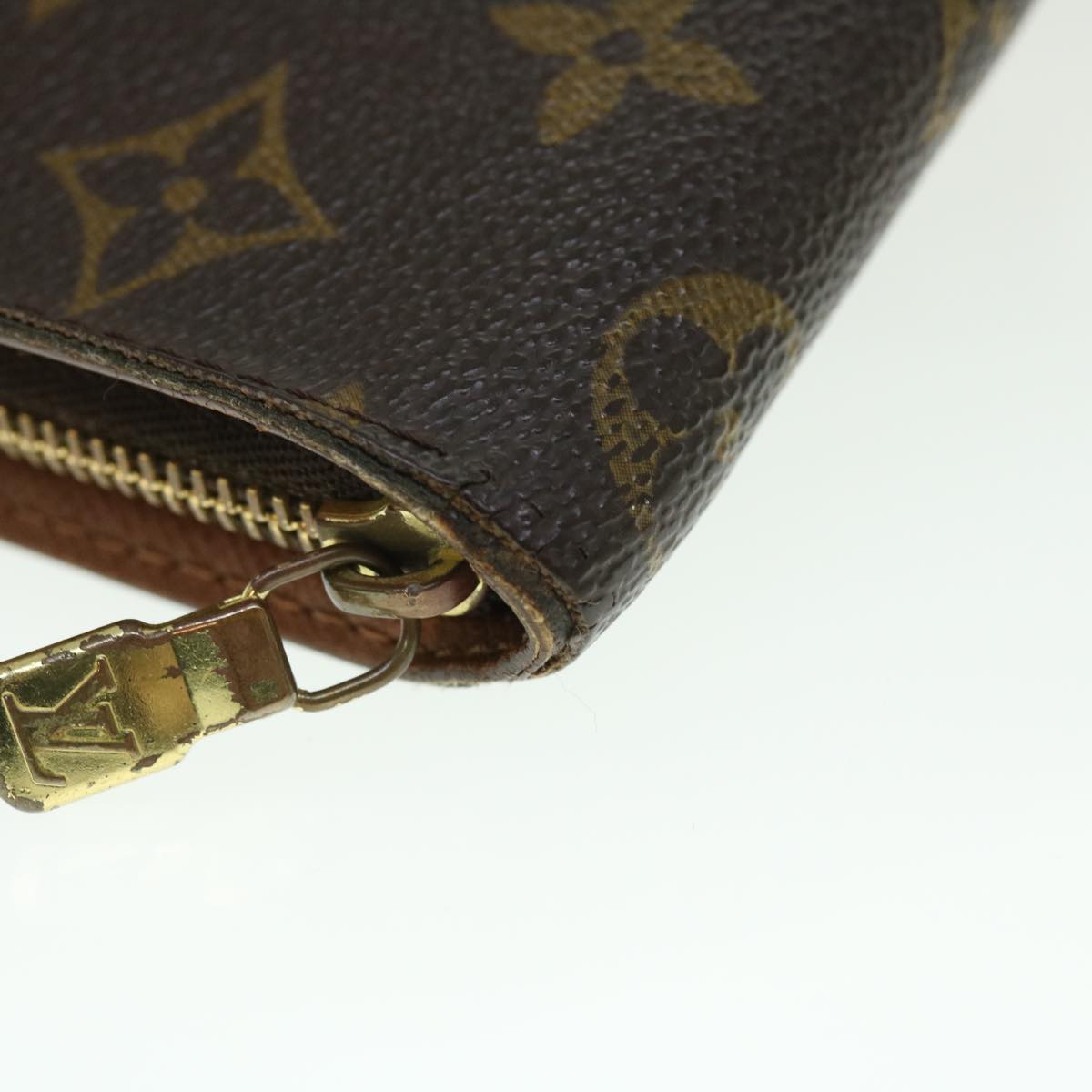 LOUIS VUITTON Monogram Porte Monnaie Zip Long Wallet M61727 LV Auth 52148